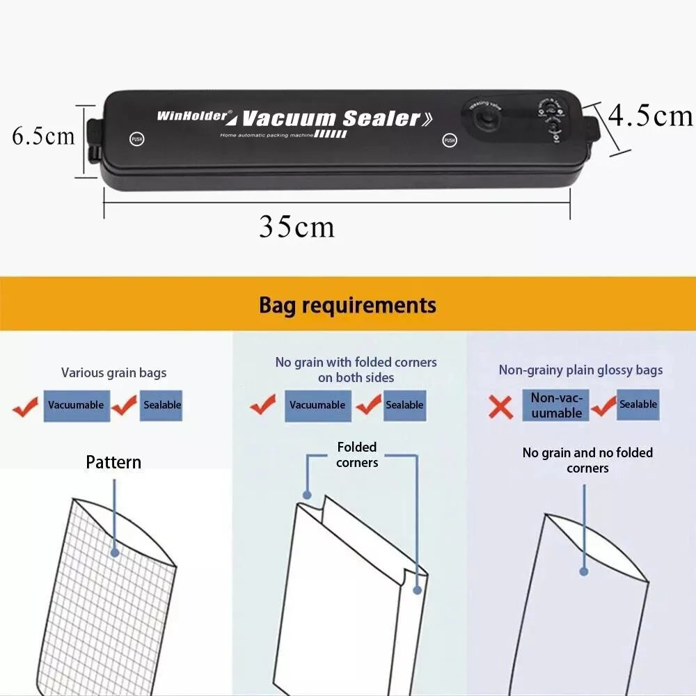 Portable home vacuum sealer