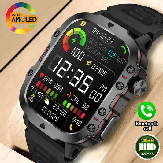 Rugged Military GPS Smart Watch Men