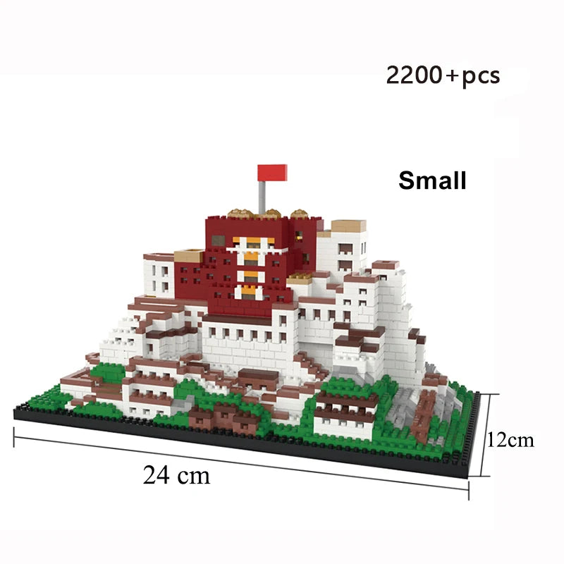 10000pcs Bricks Potala Palace 3D Model Micro Bricks