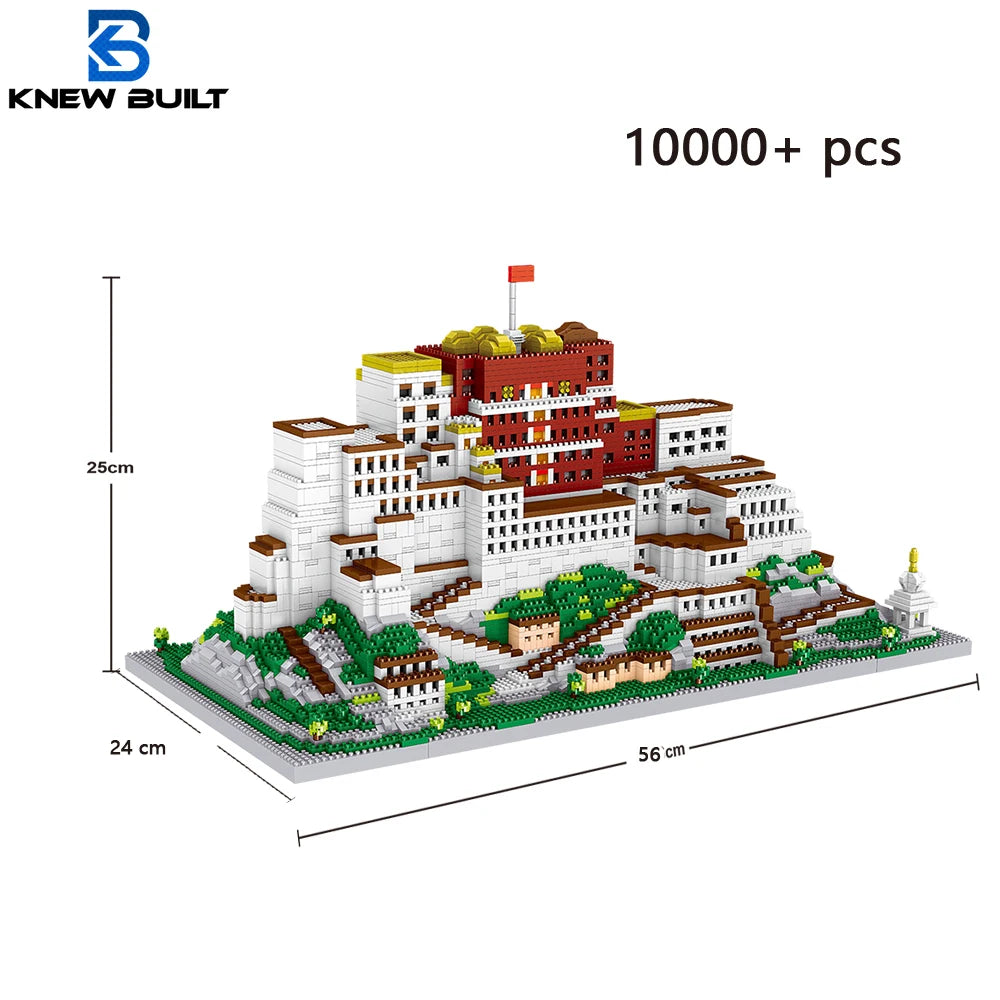 10000pcs Bricks Potala Palace 3D Model Micro Bricks